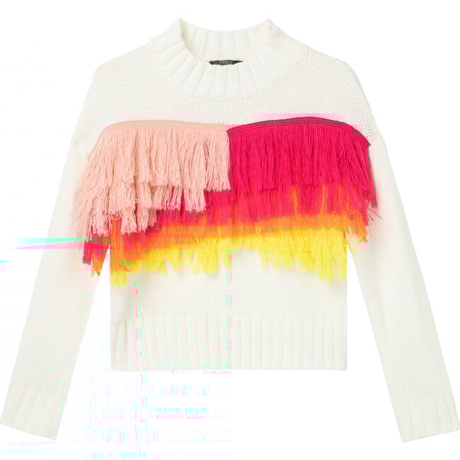 Colorful Fringe Sweater, Multi