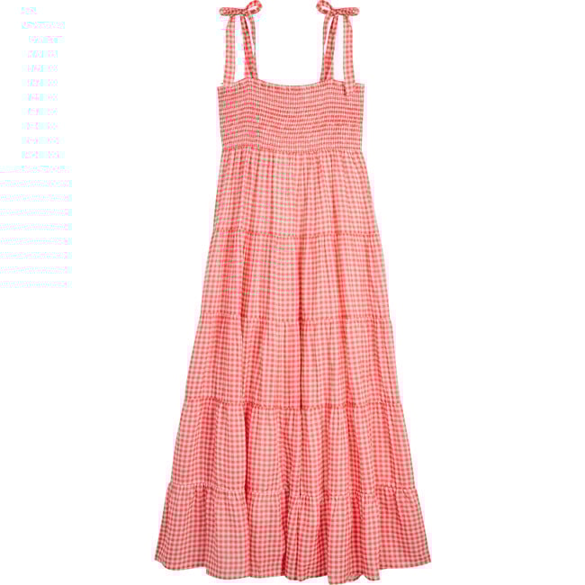 Maisonette x Roma Women's Sisi Smocked Dress, Red Gingham