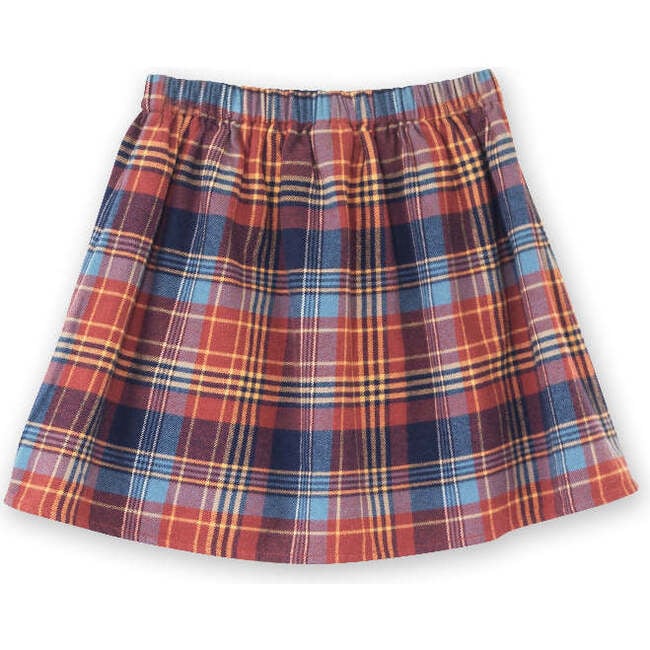 Coral Skirt, Rust Plaid
