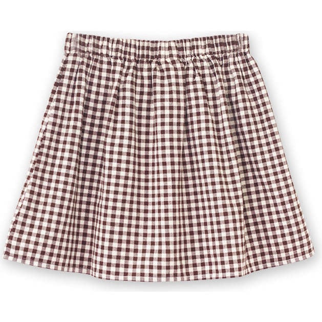 Coral Skirt, Walnut Check